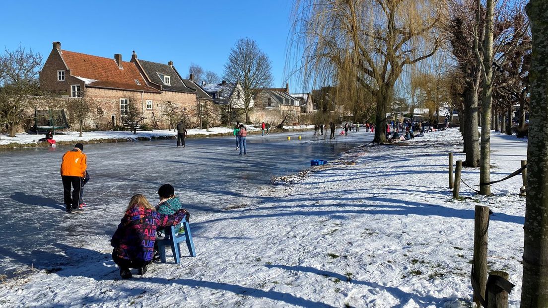 In Vianen werd ook geschaatst