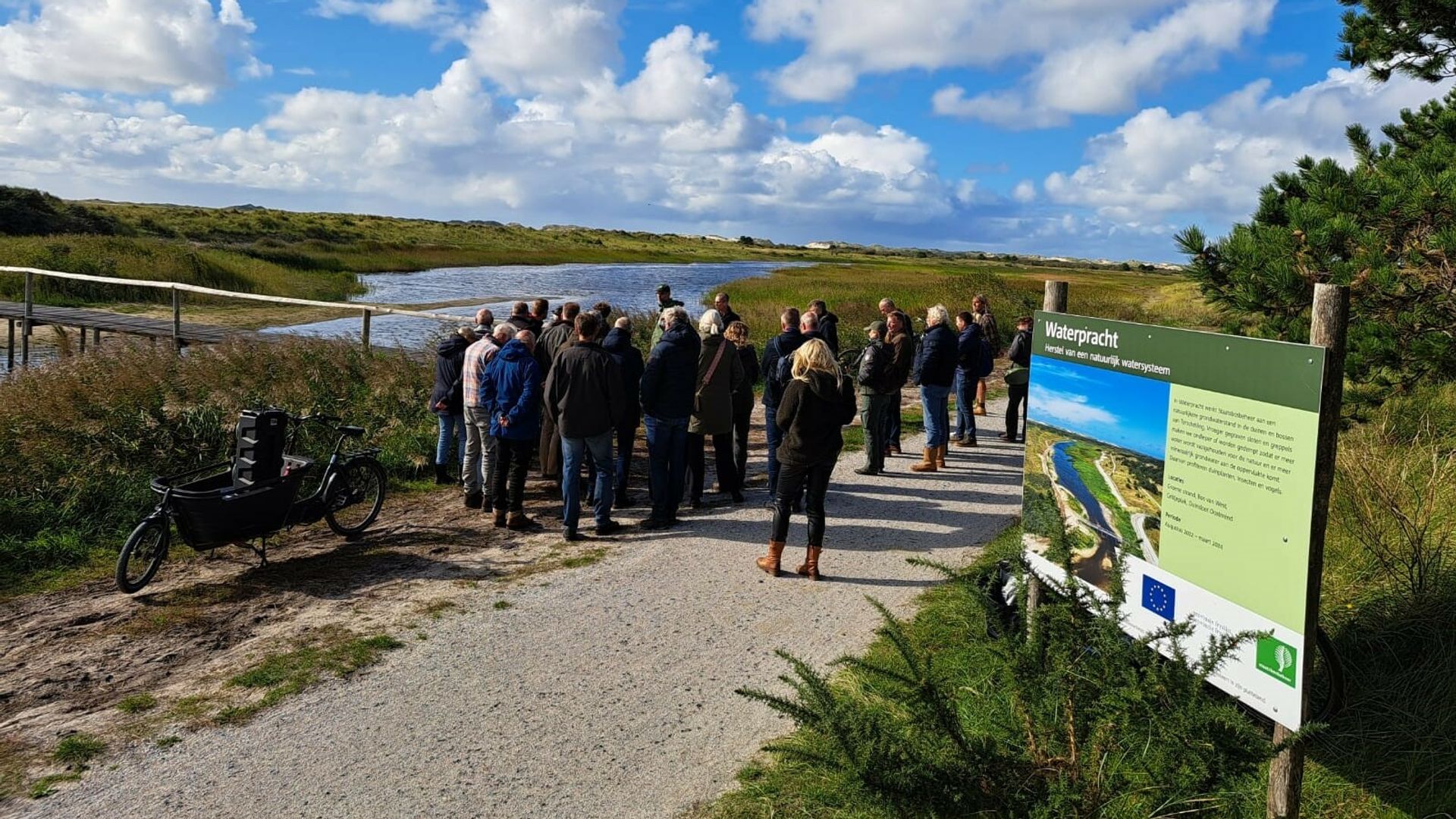 De oplevering en iepening fan it projekt by it Griene Strân by it ynformaasjeboerd oer Waterpracht