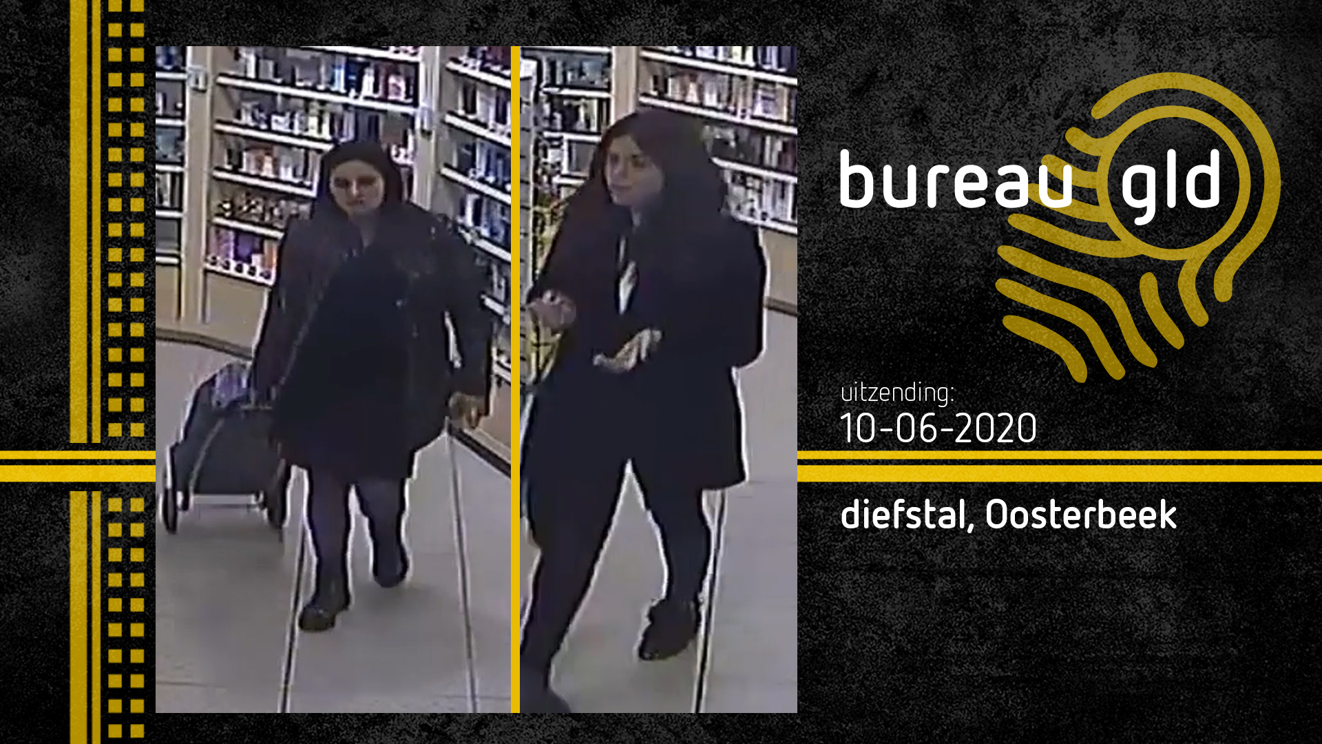 We laten beelden zien van twee vrouwen in een filiaal van Etos in Oosterbeek. Ze rekenen hun boodschappen niet af.