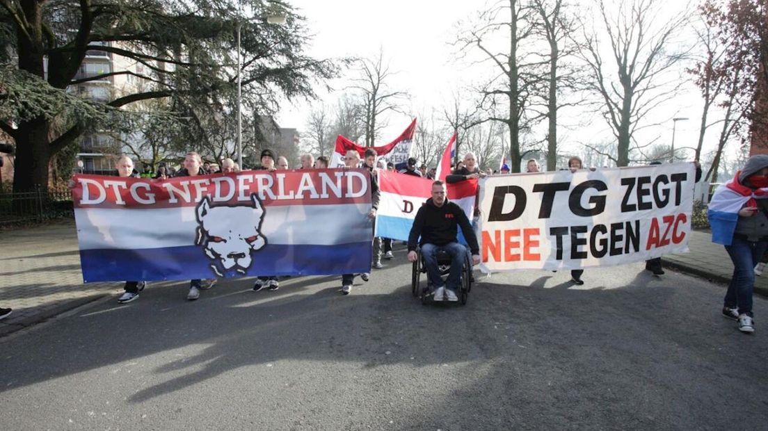 Demonstratie tegen azc in Enschede