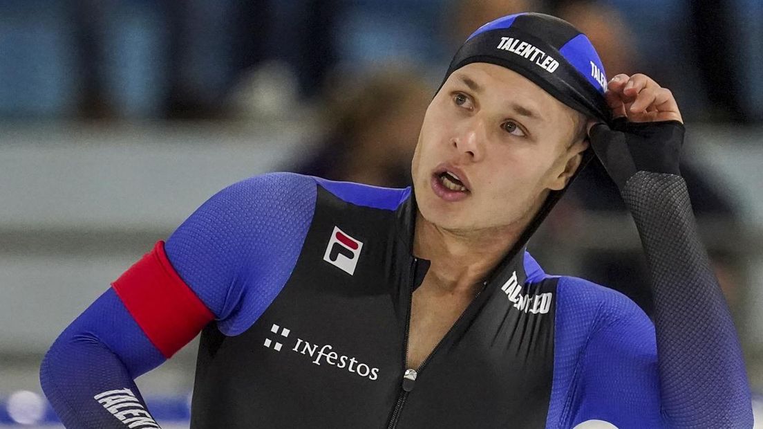 Marcel Bosker, eind vorig jaar tijdens het NK in Heerenveen