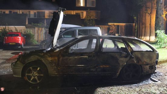 Auto in Edese woonwijk gaat in vlammen op