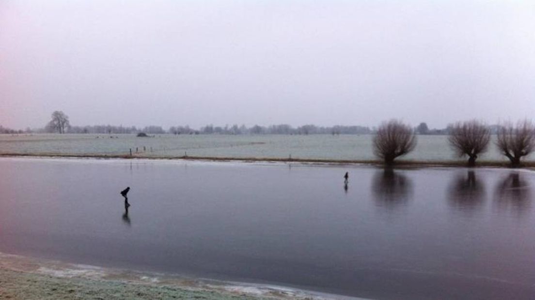 Schaatsen op natuurijs in Wilsum