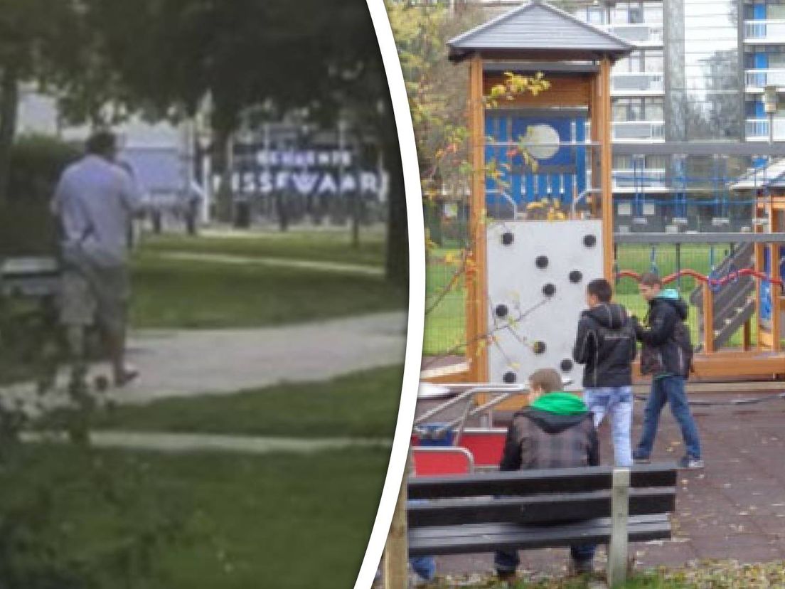 De man was gezien bij de kinderboerderij in Spijkenisse.