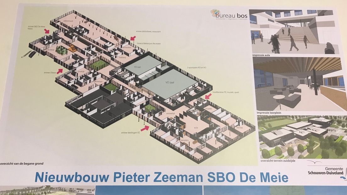 Presentatie plannen nieuw gebouw Pontes Pieter Zeeman