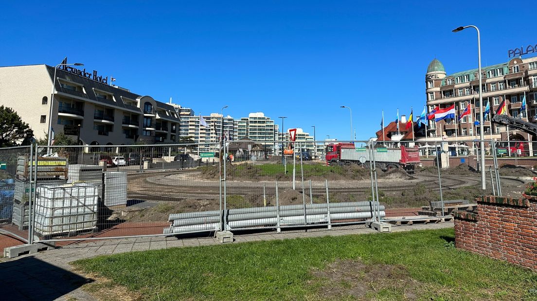 De afgesloten rotonde op het Picképlein