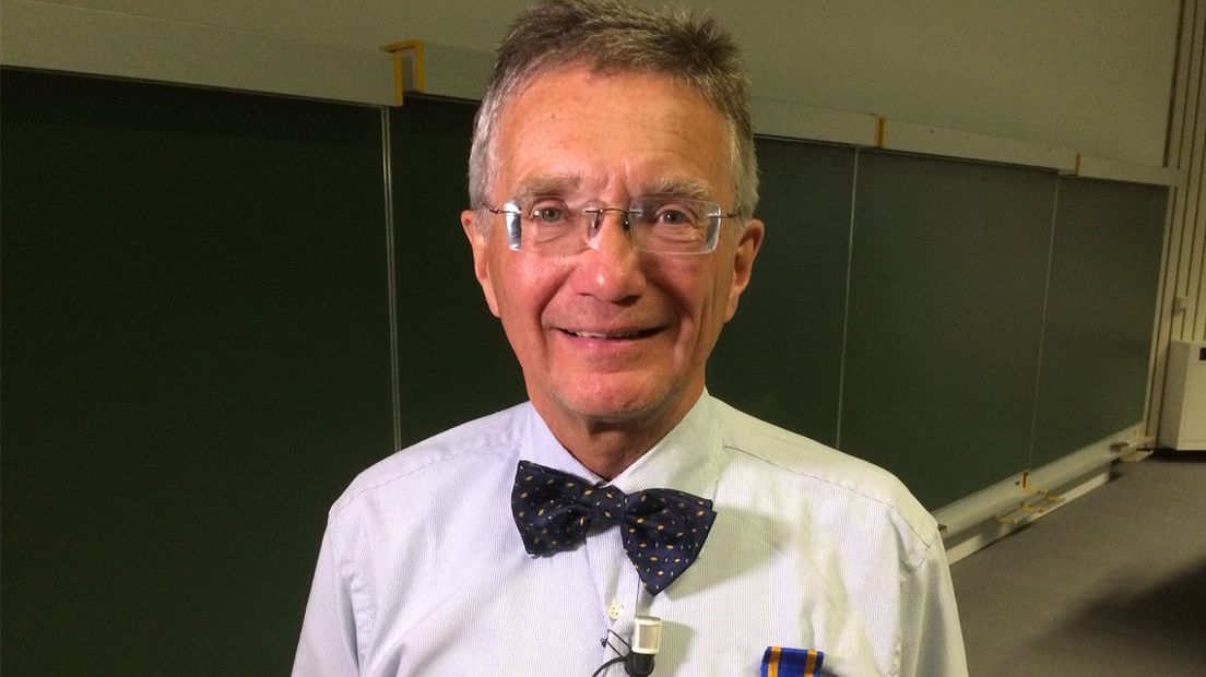 Professor Peter Sterk uit Koudekerk aan den Rijn na het krijgen van zijn onderscheiding.