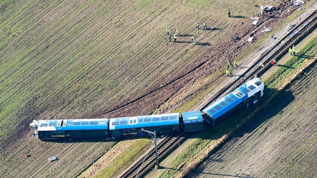 Luchtfoto van de plaats van het ongeluk