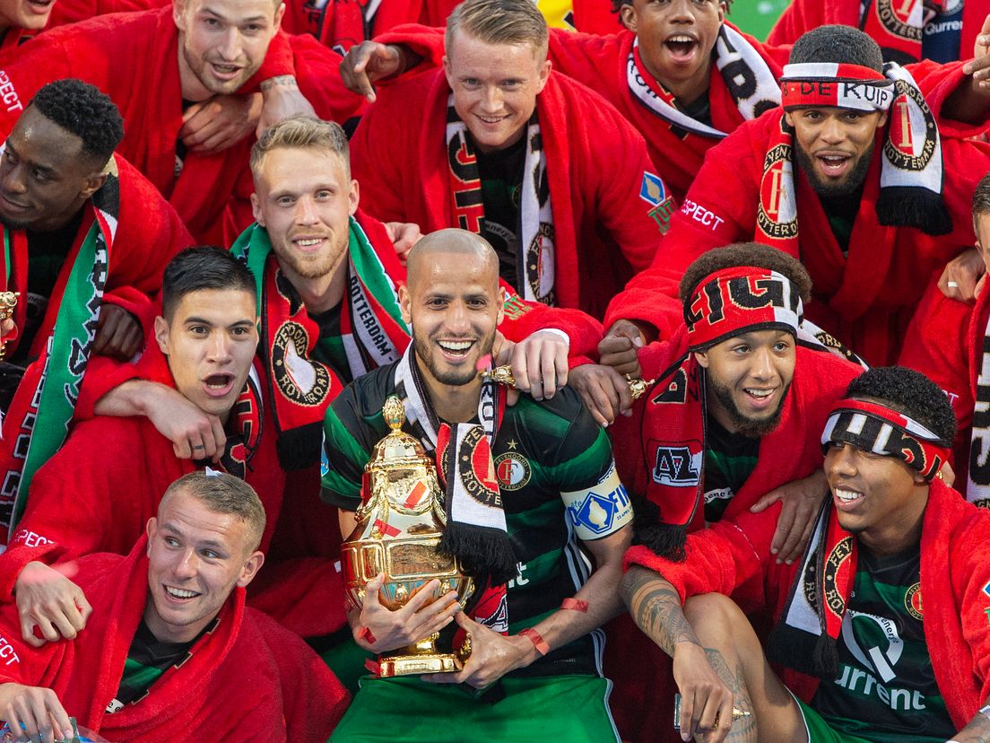Karim el Ahmadi en de rest van de Feyenoord selectie van 2018
