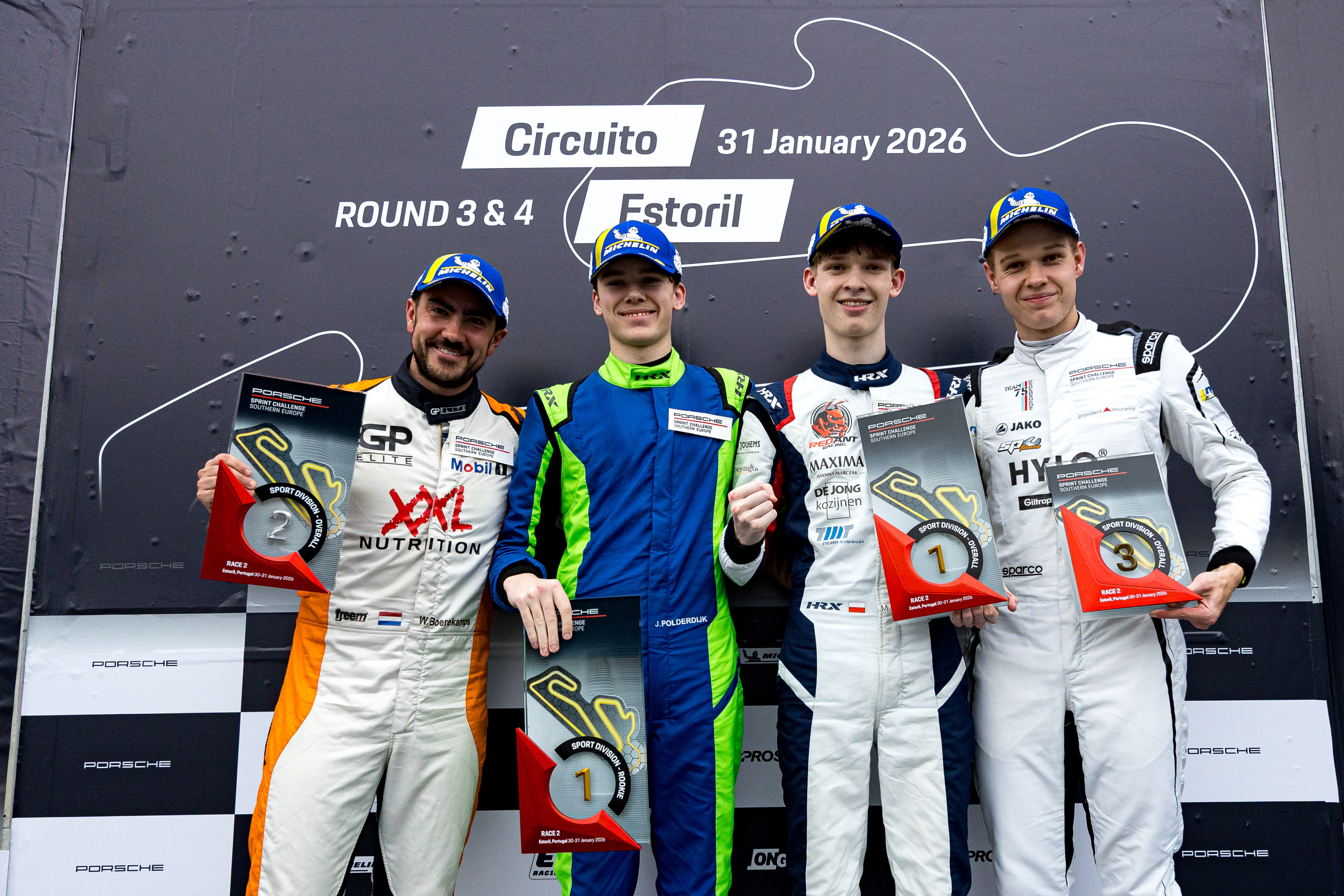 Sterk debuut Jesse Polderdijk (17) in Porsche: beste rookie tot nu toe