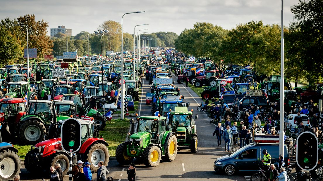 In oktober demonstreerden de boeren ook op de Biltse Rading.