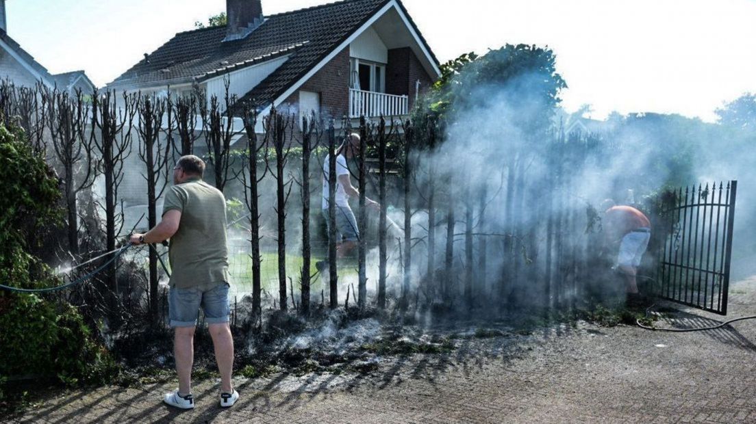 De brandende heg in Loo.