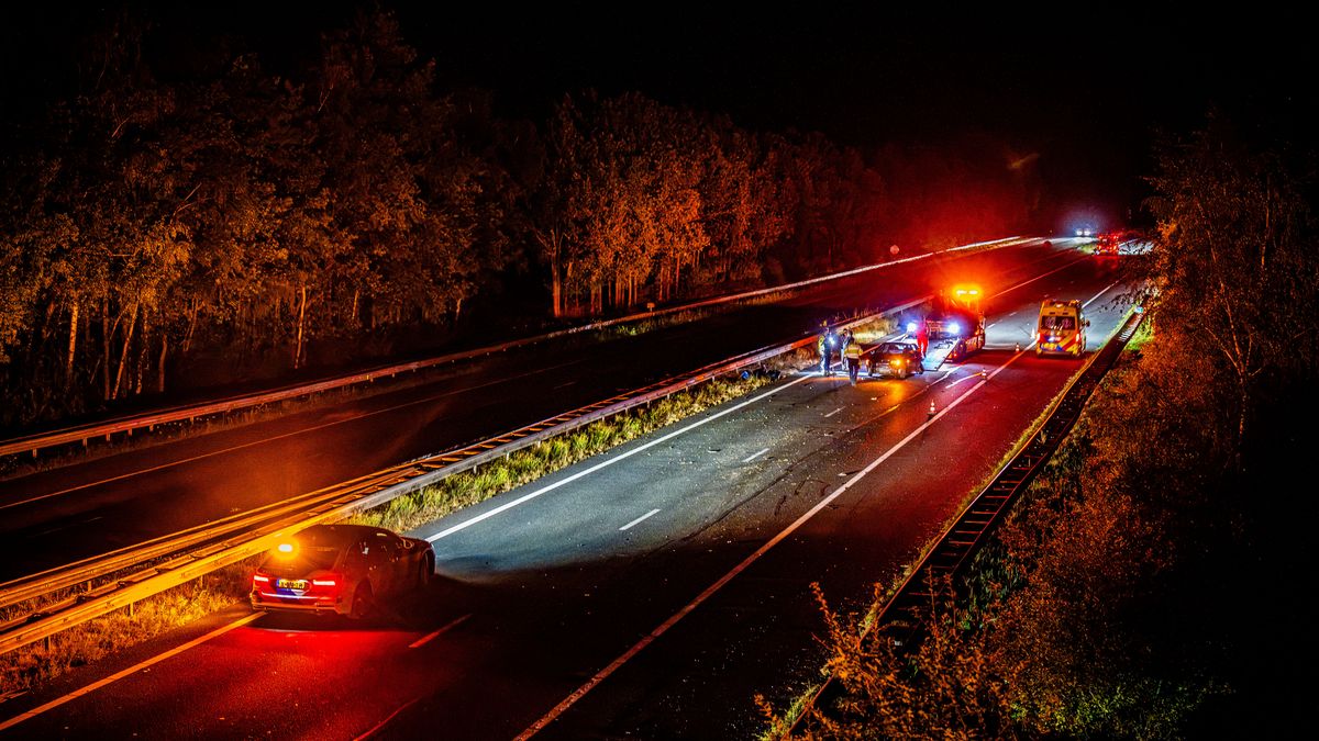 Ongeluk op de A7 bij Drachtstercompagnie