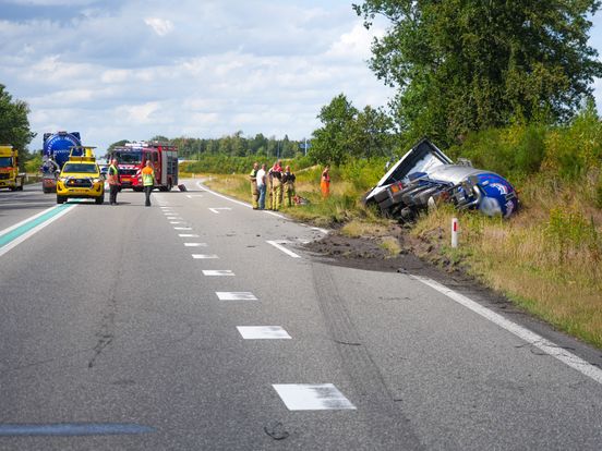 N34 weer open na ongeluk met vrachtwagen