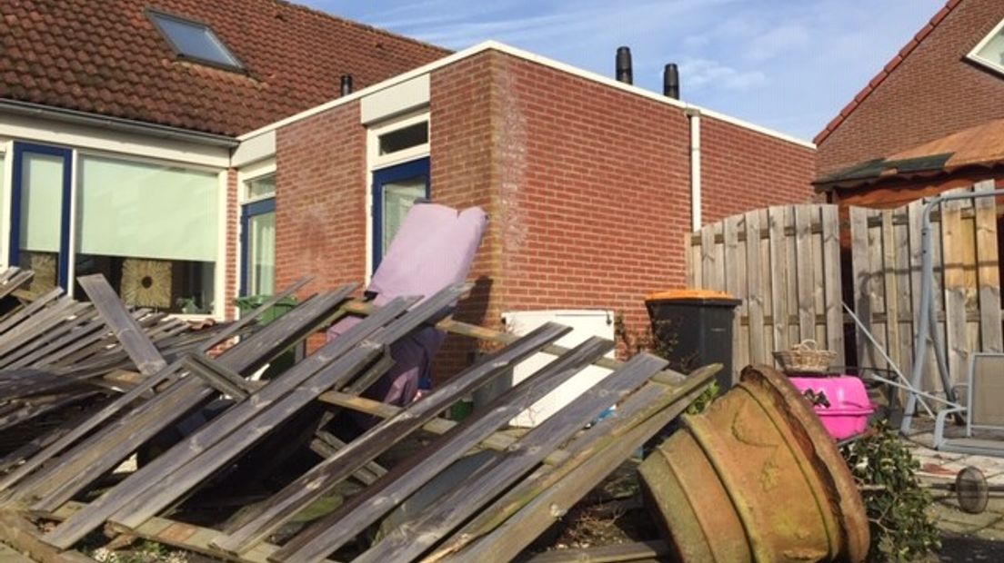 Schade door windhoos in Bruinisse