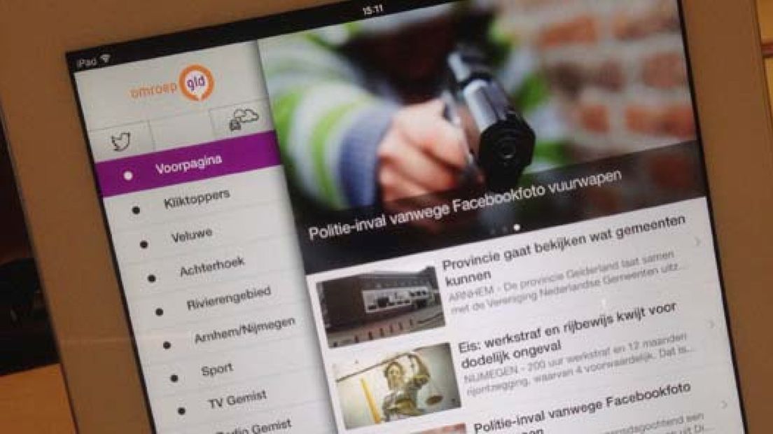Steeds meer bezoekers app Omroep Gelderland