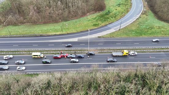 File door kop-staartbotsing op A1
