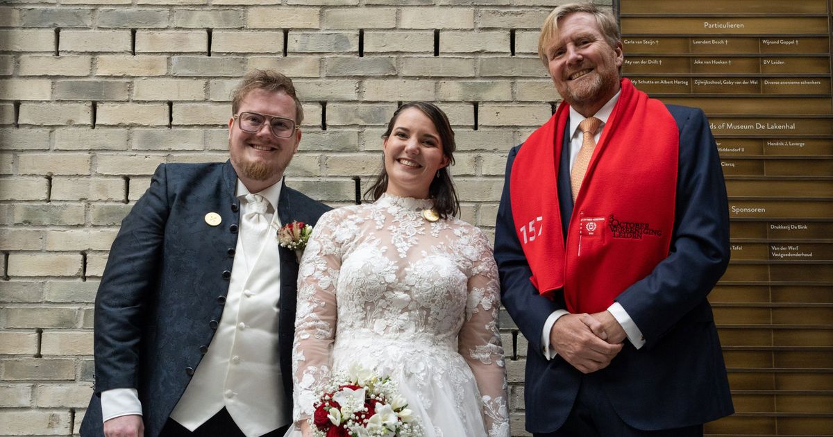 Tom en Rianne trouwen tijdens Leidens Ontzet en mogen koning ontmoeten
