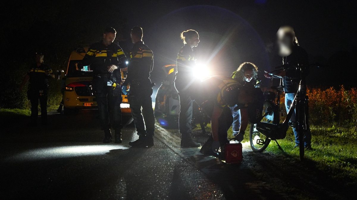 Fietser komt hard ten val: traumahelikopter opgeroepen