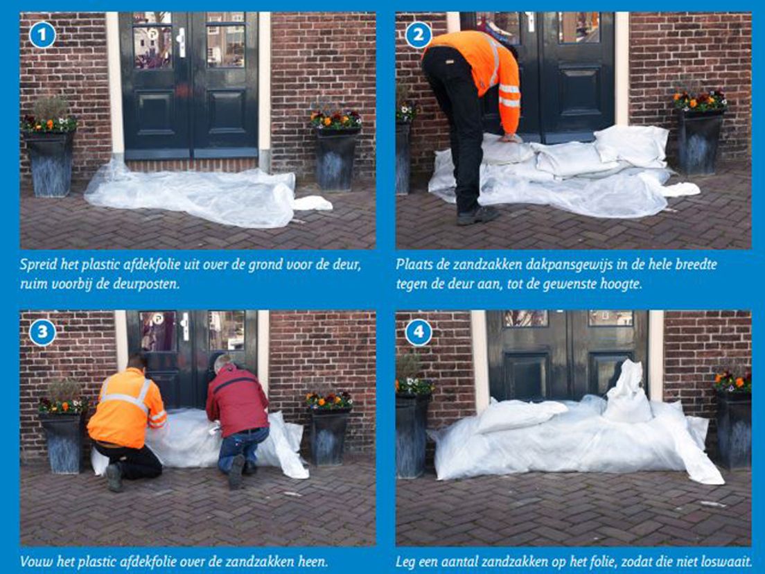 Op de website van de Gemeente Dordrecht krijgen inwoners instructies hoe ze zich het beste kunnen beschermen tegen het hoogwater