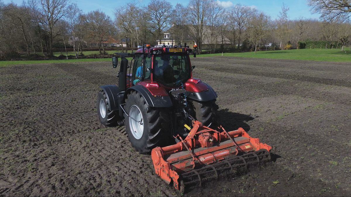 Groot bloemenkunstwerk in Katlijk moet straks Finse vlag uitbeelden
