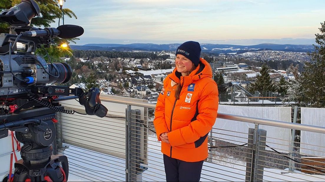 Kimberley Bos glundert in Winterberg.