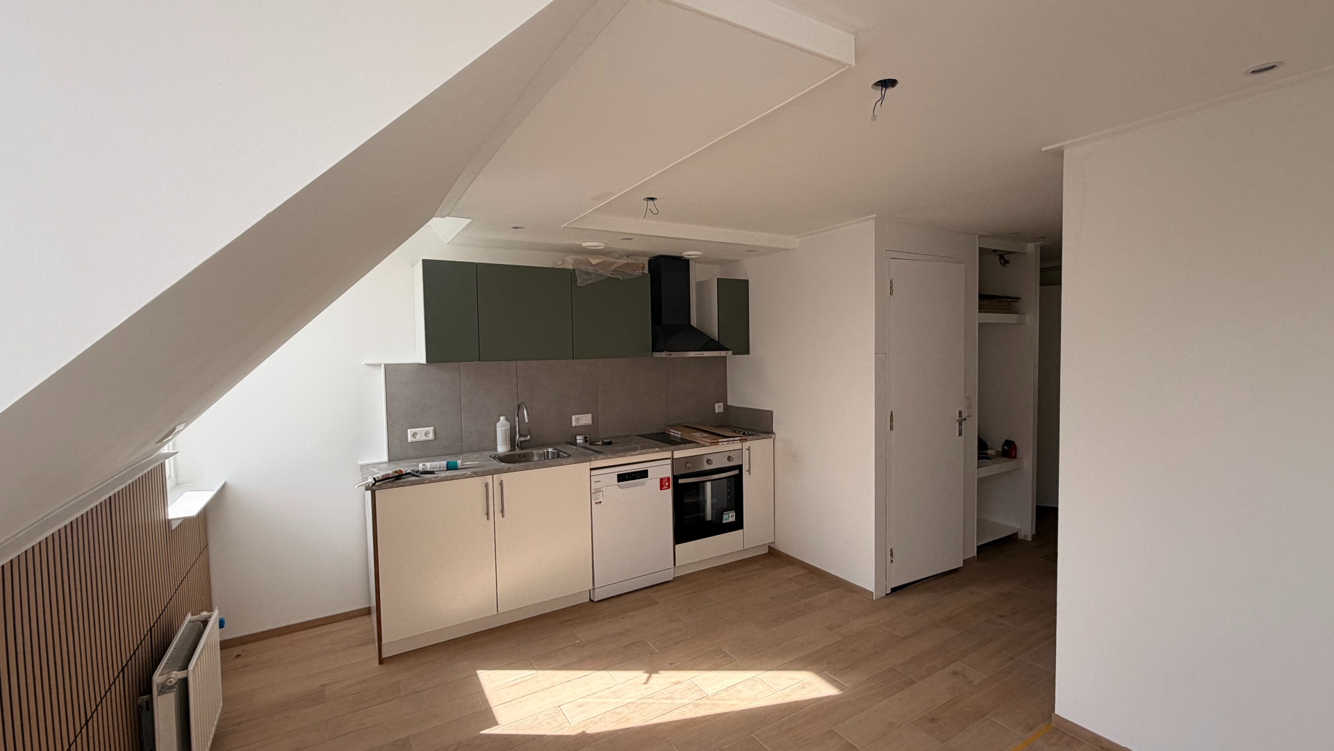 Een voorbeeld van een appartement in aanbouw