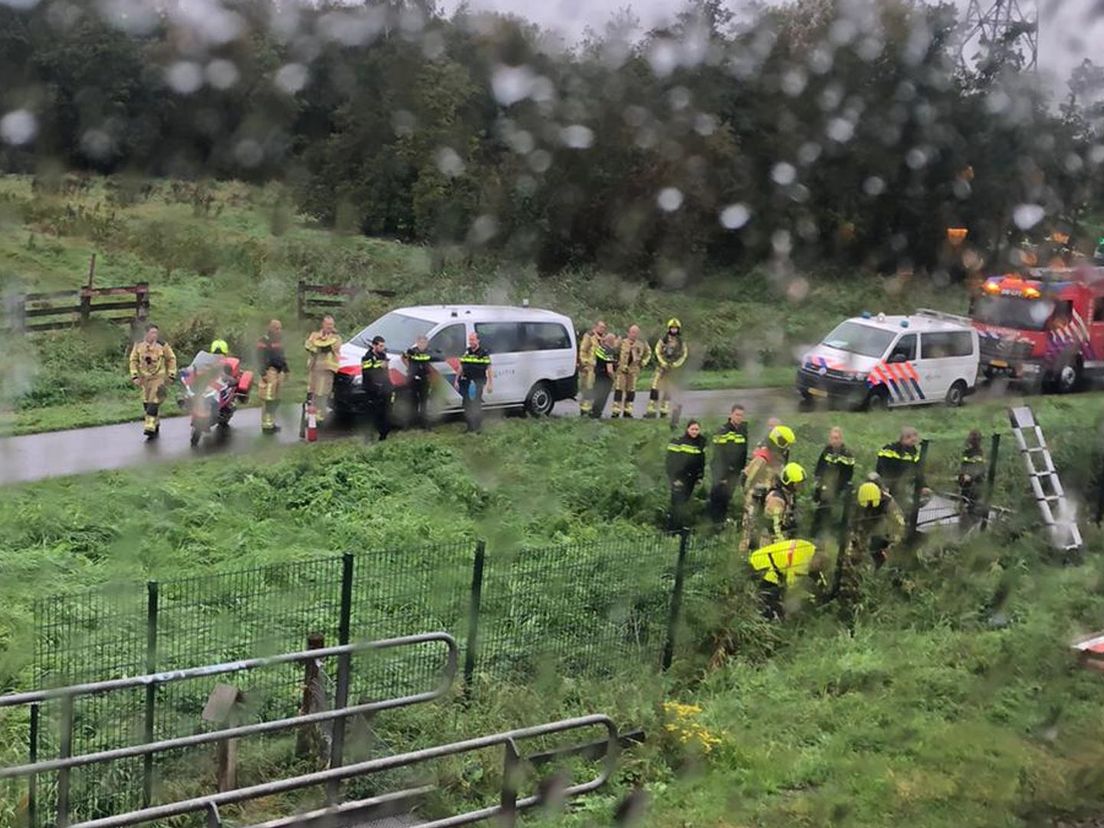 Er waren hulpdiensten aanwezig om de problemen op te lossen.