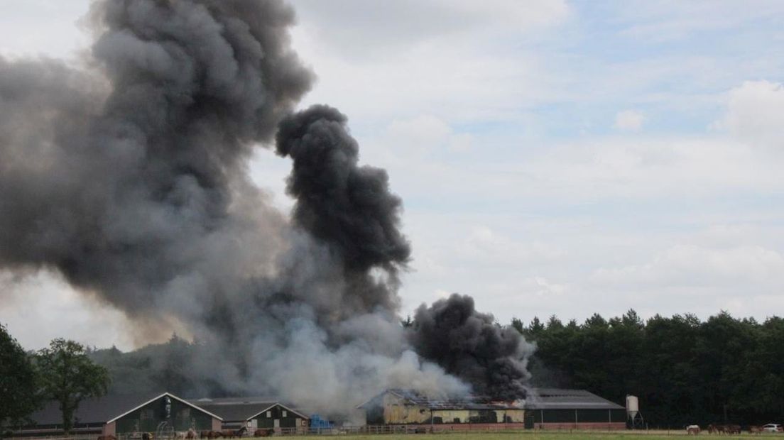 Rook op grote afstand te zien