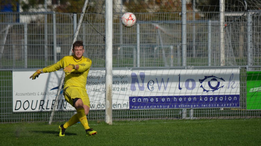 Eljo Dooge van 's-Heer Arendskerke is de minst gepasseerde keeper in het Zeeuwse amateurvoetbal