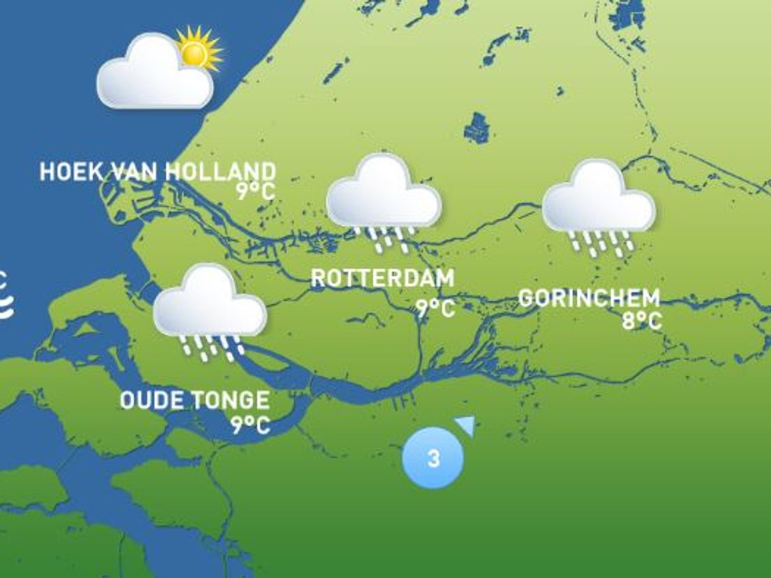 Het weer van vandaag: regen op komst