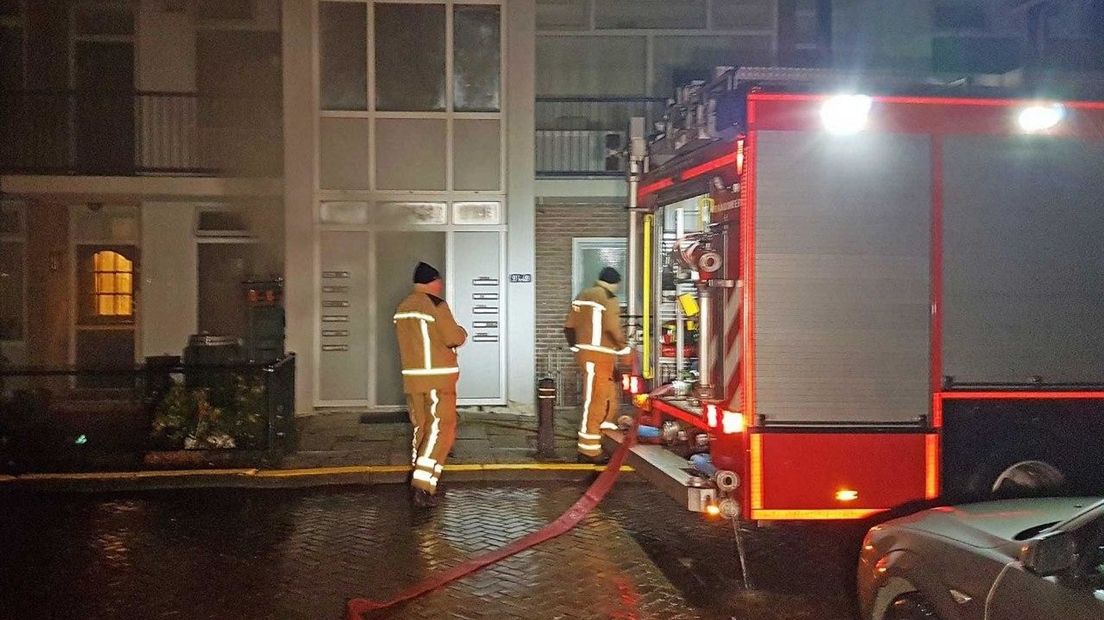 De brand brak uit in een kelderbox