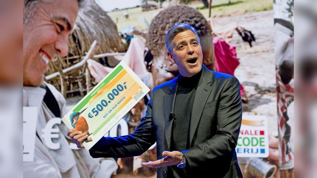 George Cloony wie tiisdei de haadgast op it Goededoelengala yn Amsterdam