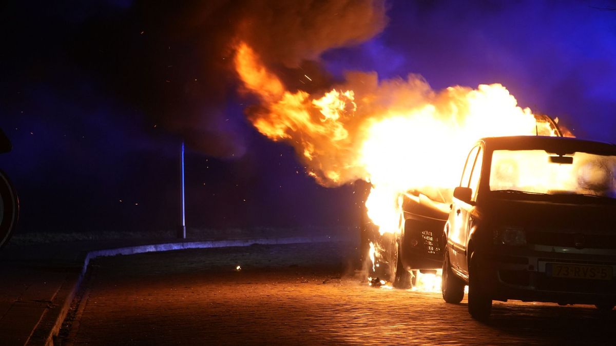 Bestelbusje brandt uit in Assen