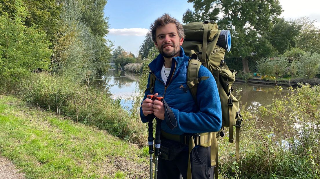 Met een tas van 21 kilo gaat Eddie op pad