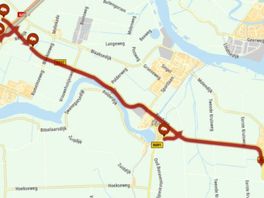Extreem lange file in Hoeksche Waard door afgesloten Heinenoordtunnel