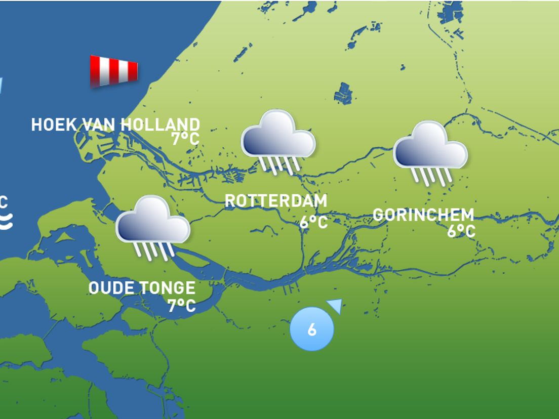 Weerkaart zondag 27 december 2020