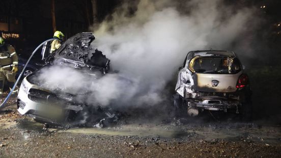Meerdere voertuigen gaan in vlammen op