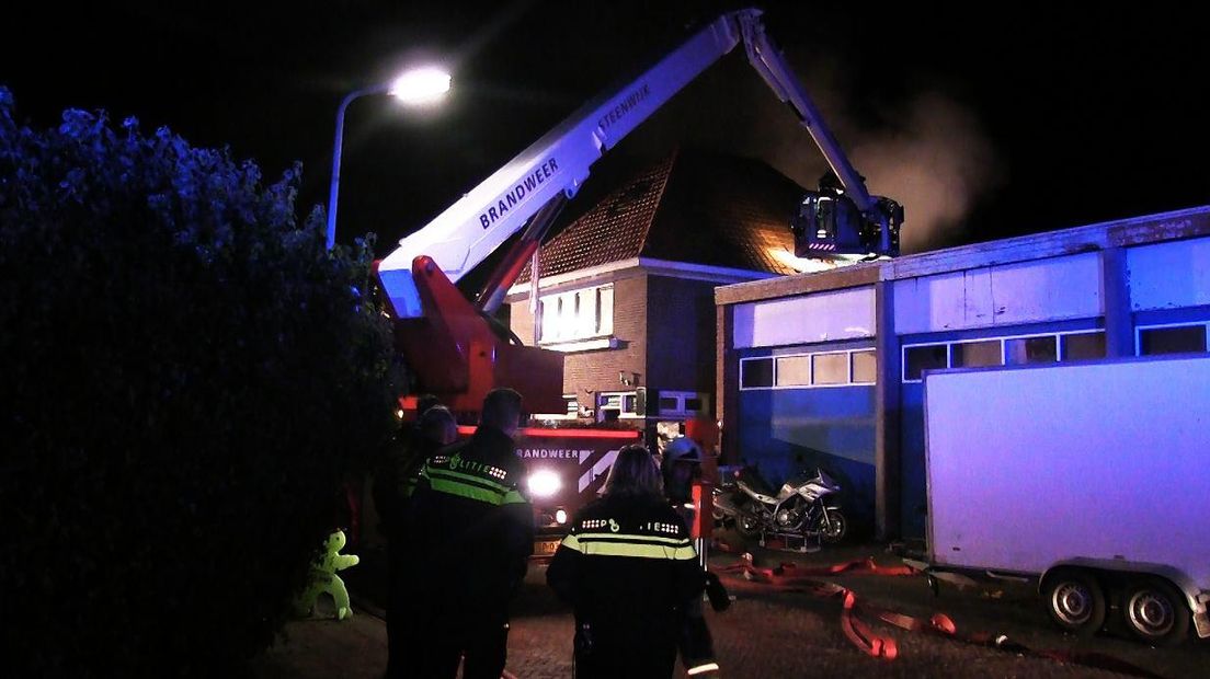 De brandweer rukte uit (Rechten: Persbureau Meter)