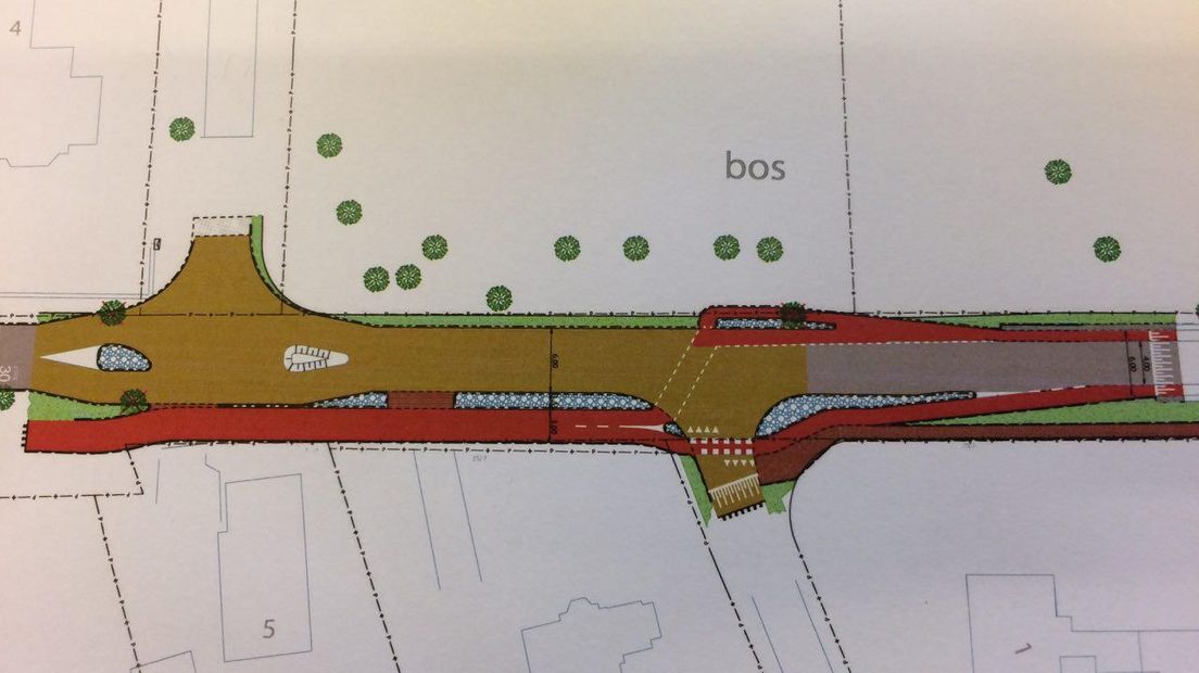 Nieuwe situatie bij de kruising Asserstraat en Bosrand (Rechten: Margriet Benak)