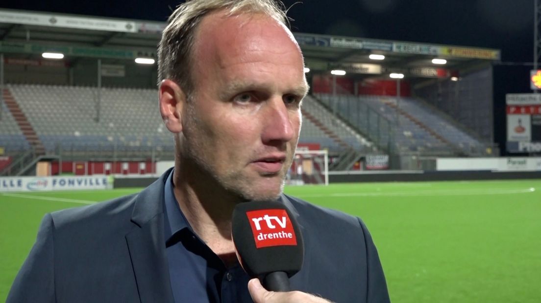 FC Emmen-trainer Dick Lukkien had de goal van Bijl niet afgekeurd (Rechten: RTV Drenthe)