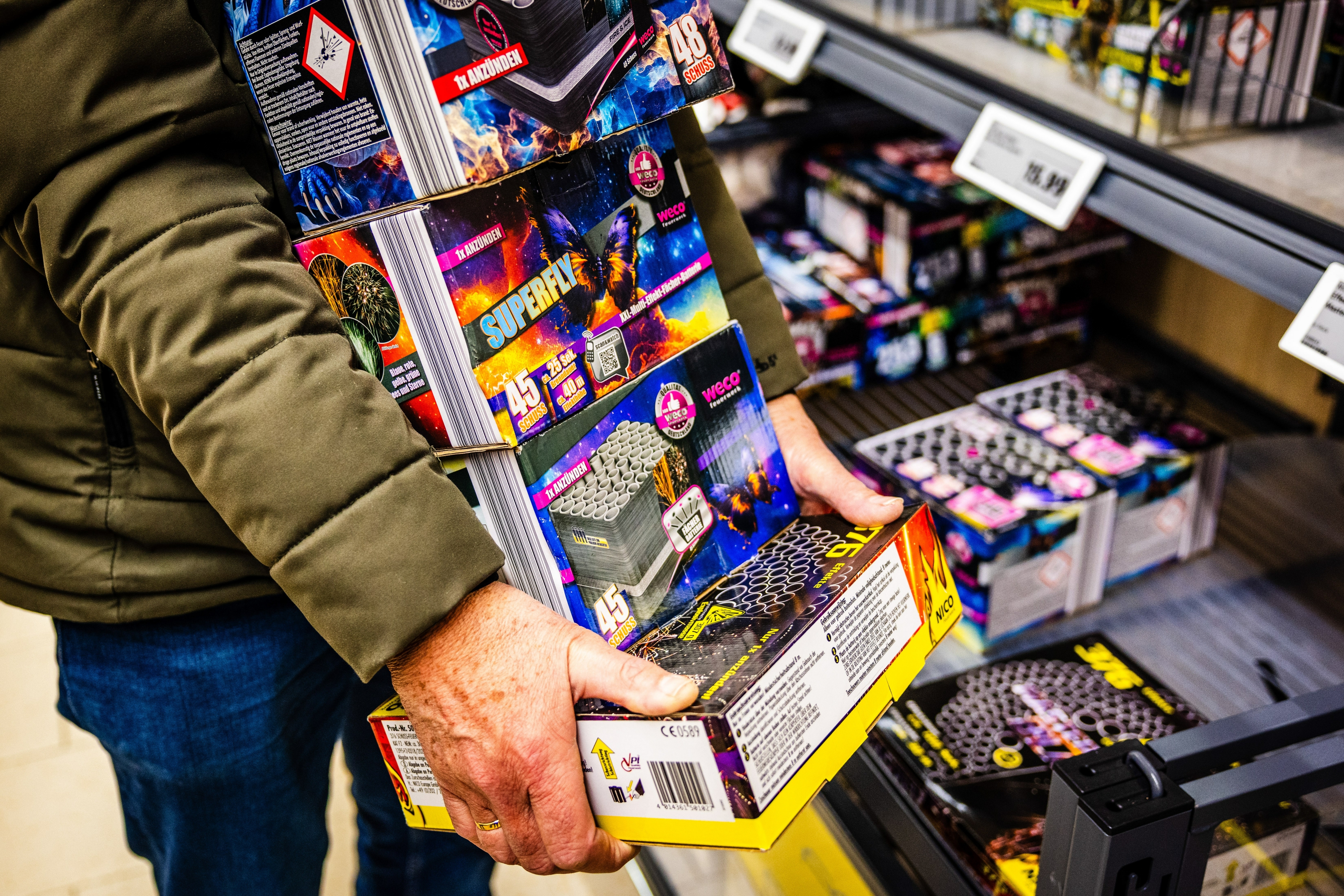 De verkoop van vuurwerk