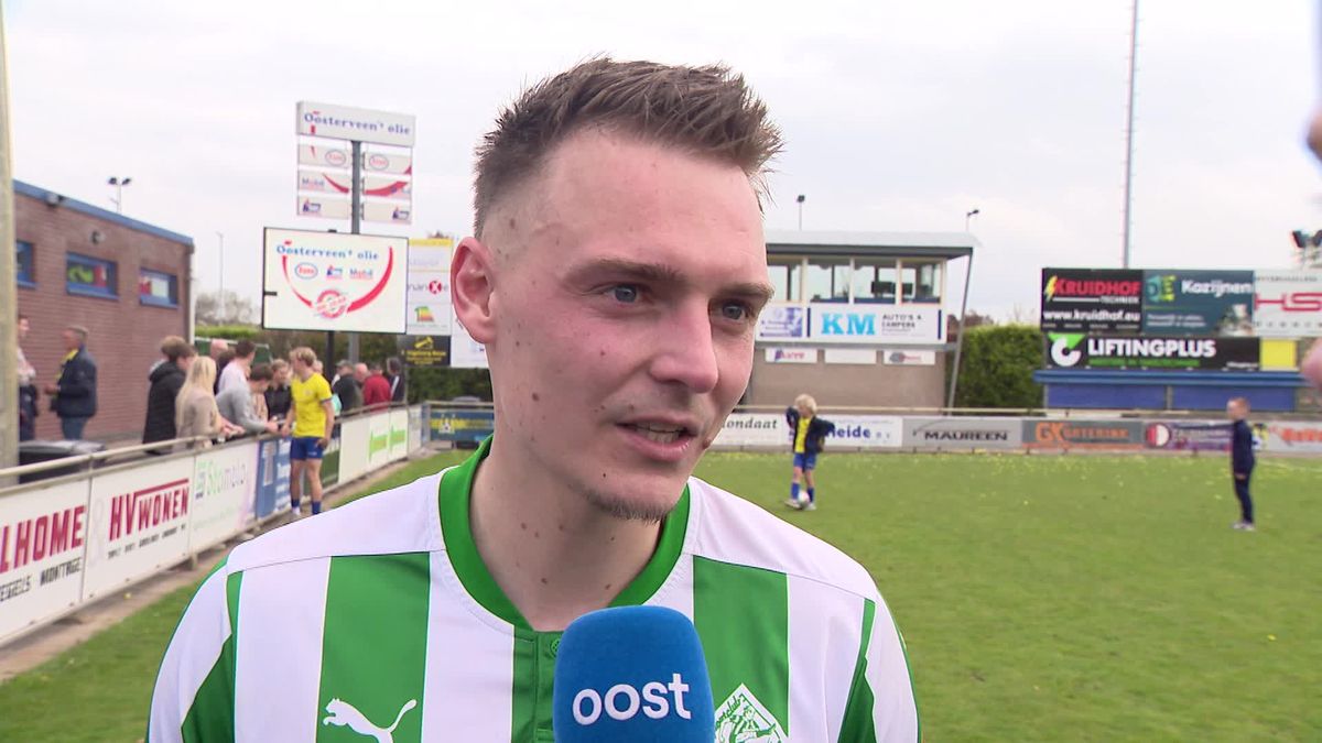 Marc Magan na de zege van Genemuiden bij Staphorst