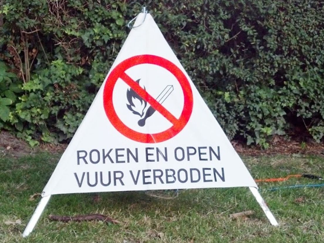 Een waarschuwingsbord bij een gaslek (archieffoto)