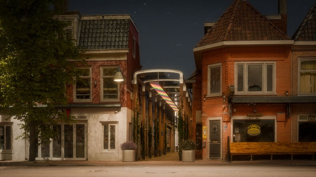De Ipe Brouwerssteeg wurdt ferljochte