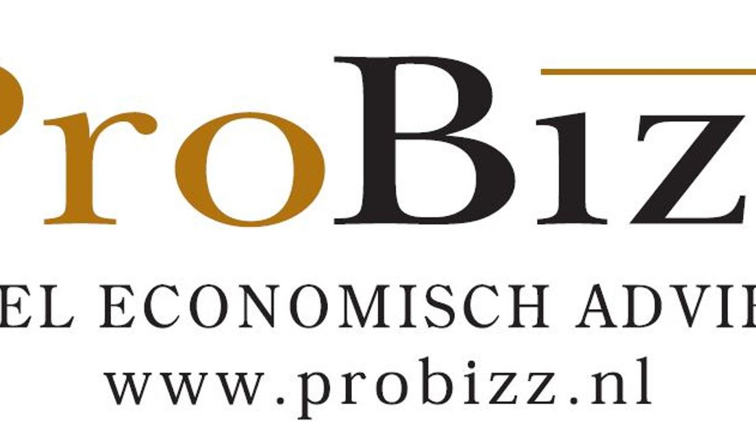 Het logo van het inmiddels failliete ProBizz zoals dat destijds te zien was bij vv Bergentheim.
