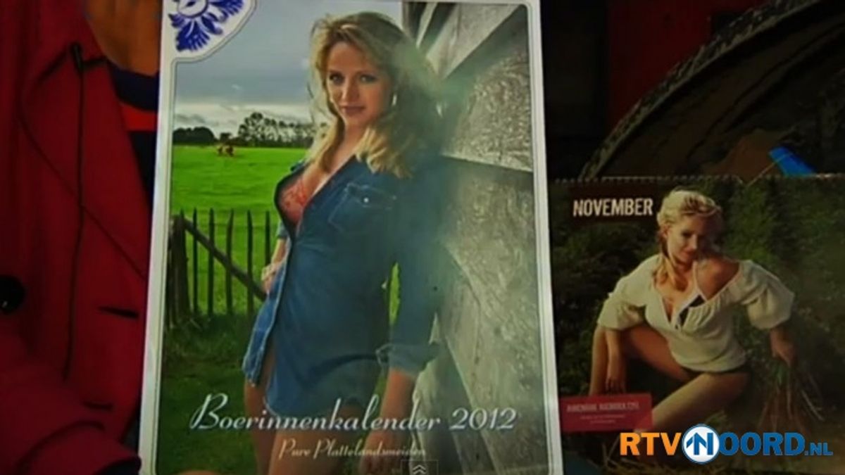 Groningse siert cover van Boerinnenkalender 2012 - RTV Noord