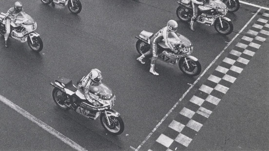 De start- en finishlijn in 1977