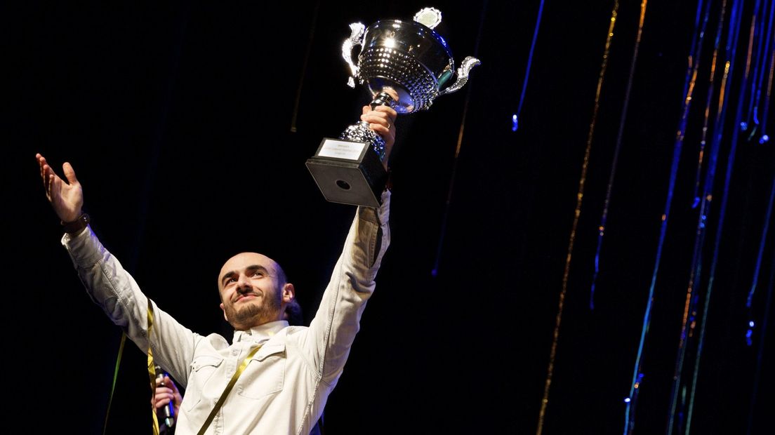 Farbod Moghaddam was de winnaar van de 40ste editie van het Leids Cabaret Festival in 2018