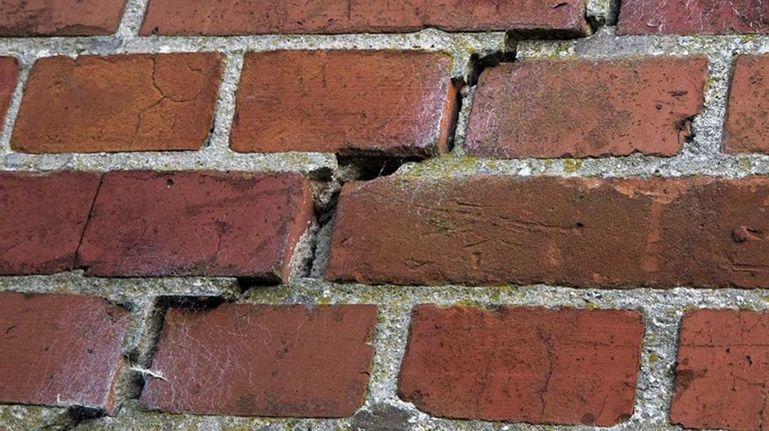 Huis in Groningen met aardbevingsschade